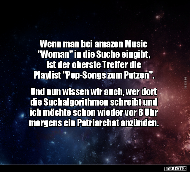 Wenn man bei amazon Music "Woman" in die Suche eingibt.. - Lustige Bilder | DEBESTE.de