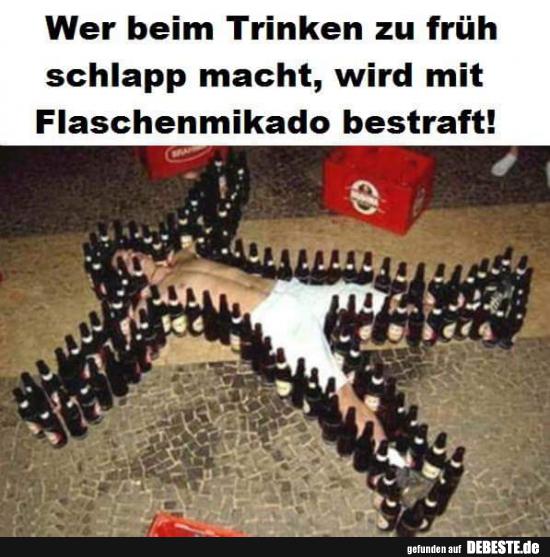 Wer beim Trinken zu früh schlapp macht..