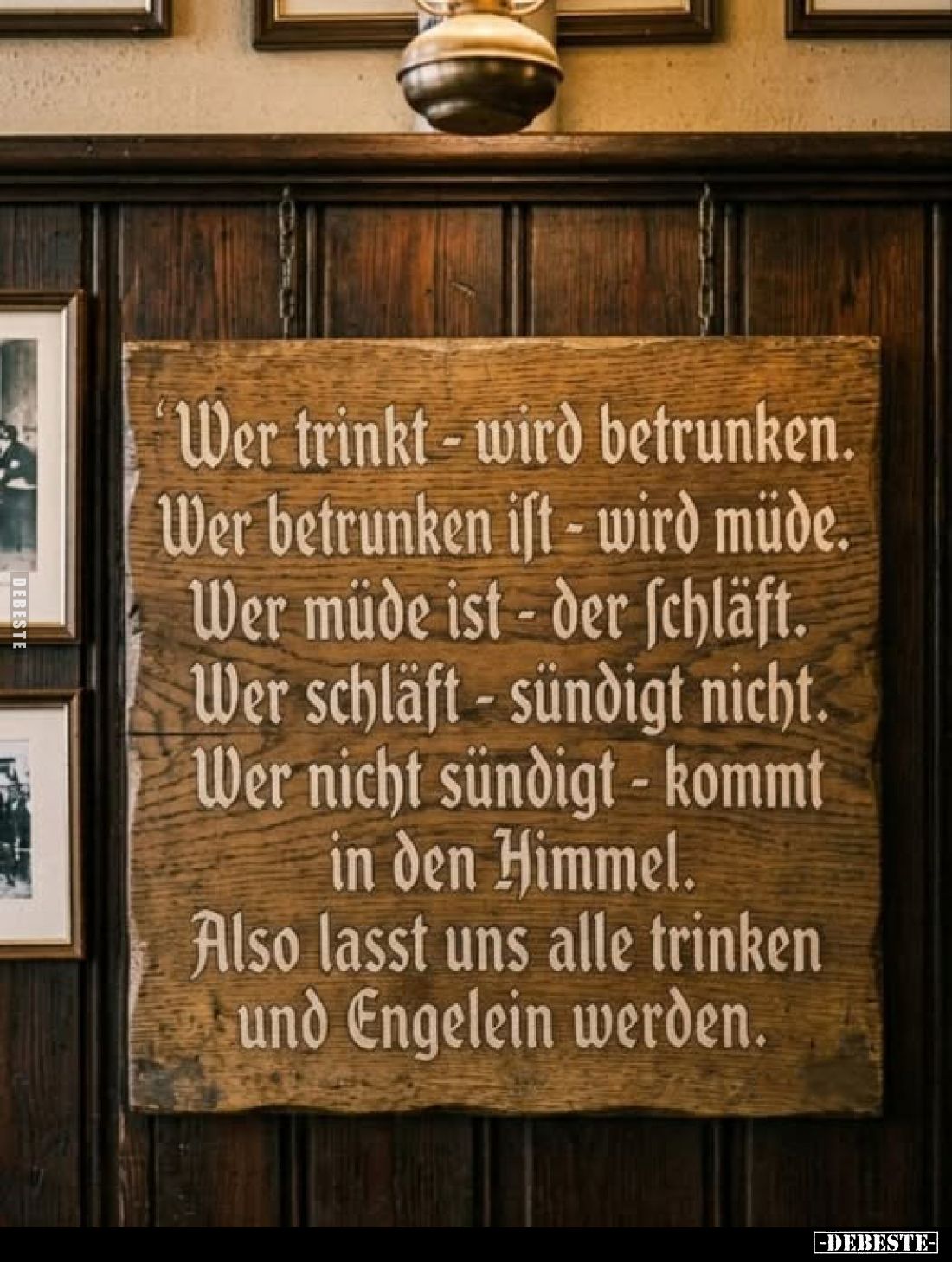 Wer trinkt - wird betrunken. Wer betrunken ist - wird müde.. - Lustige Bilder | DEBESTE.de