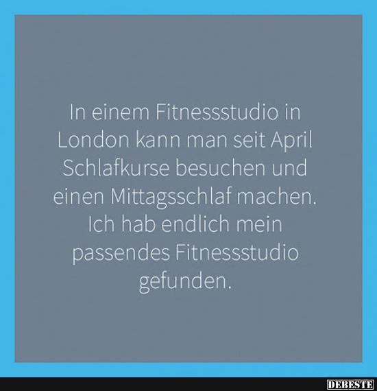 In einem Fitnessstudio in London kann man seit April Schlafkurse besuchen.. - Lustige Bilder | DEBESTE.de
