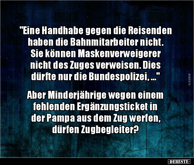 "Eine Handhabe gegen die Reisenden haben die.." - Lustige Bilder | DEBESTE.de