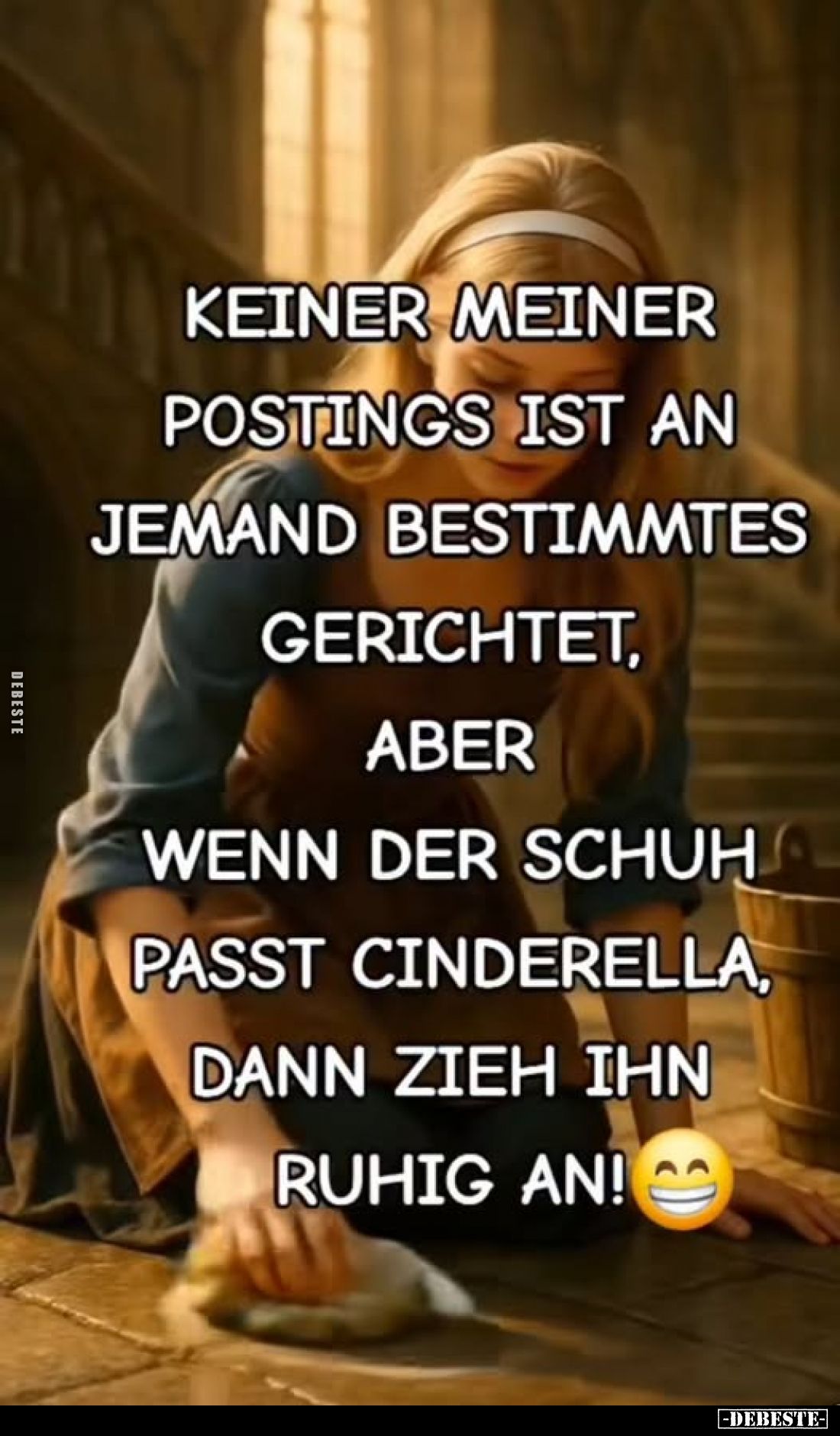 Keiner meiner Postings ist an jemand bestimmtes gerichtet, aber wenn der Schuh passt Cinderella, dann zieh ihn ruhig an!