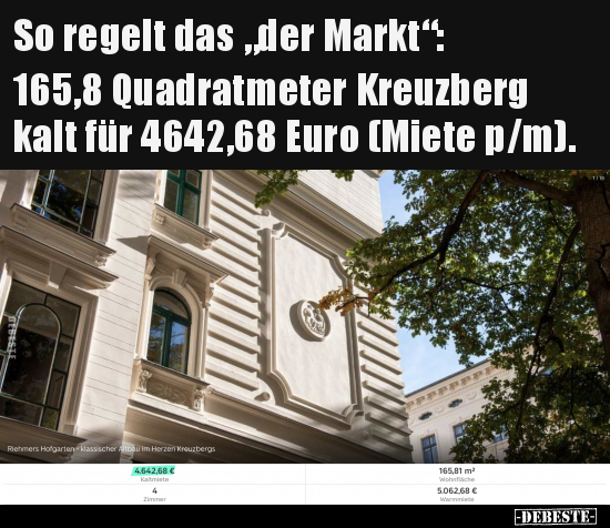 So regelt das "der Markt": 165,8 Quadratmeter Kreuzberg.. - Lustige Bilder | DEBESTE.de