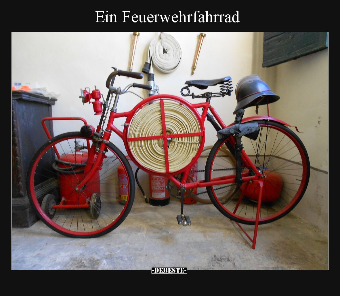 Ein Feuerwehrfahrrad