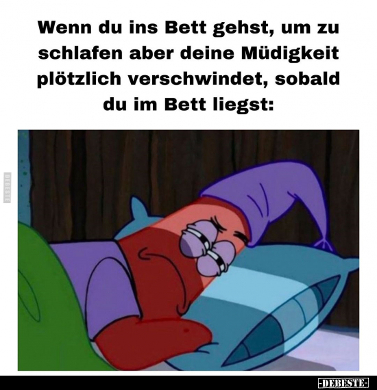 Wenn du ins Bett gehst, um zu schlafen aber.. - Lustige Bilder | DEBESTE.de