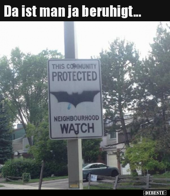 Da ist man ja beruhigt...
