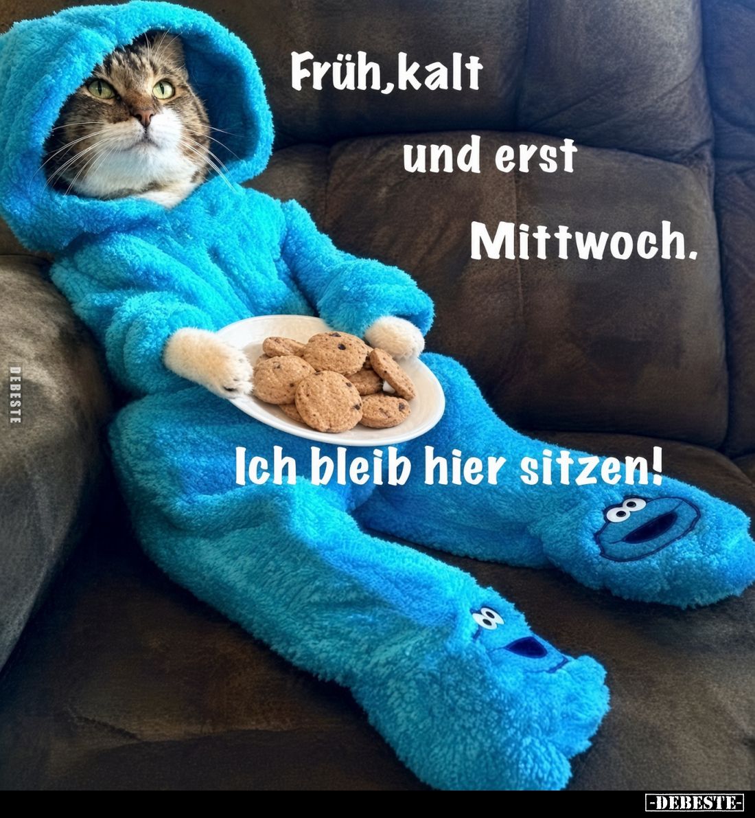 Früh, kalt und erst Mittwoch.
Ich bleib hier sitzen!
