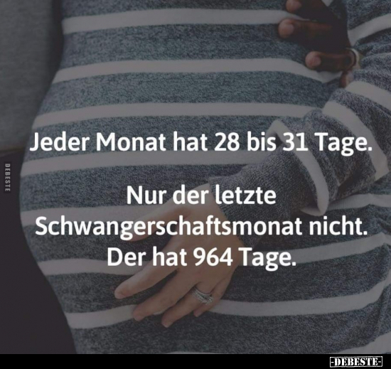 Jeder Monat hat 28 bis 31 Tage...