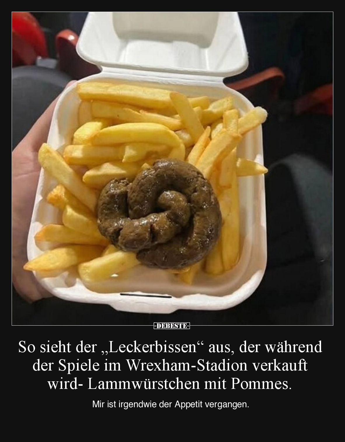 So sieht der "Leckerbissen" aus, der während der Spiele im.. - Lustige Bilder | DEBESTE.de