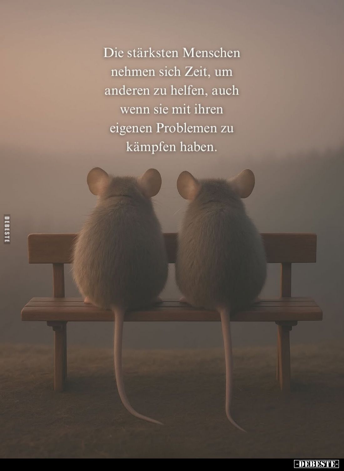 Die stärksten Menschen nehmen sich Zeit, um anderen zu helfen, auch wenn sie mit ihren eigenen Problemen zu kämpfen haben.