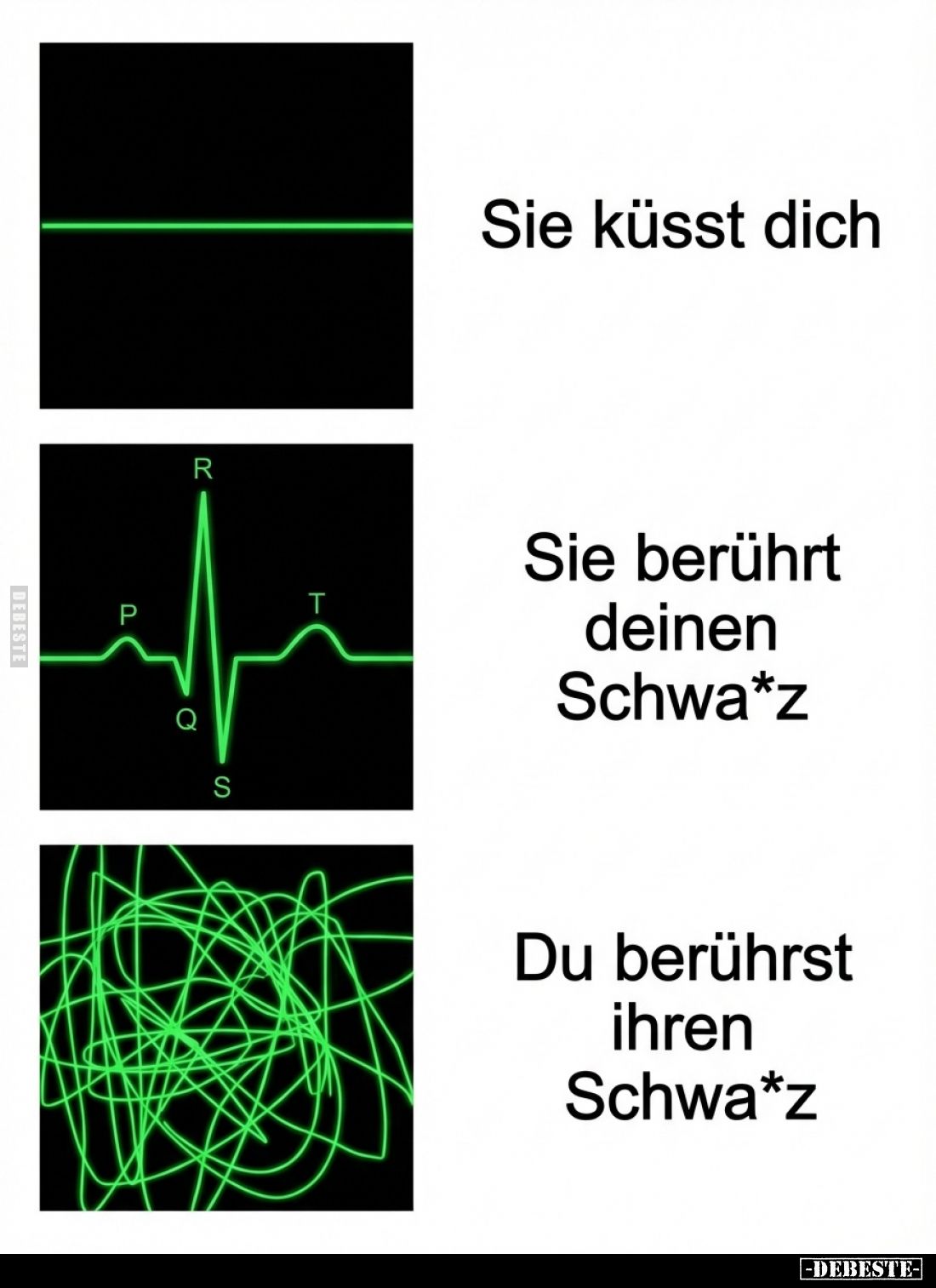 Sie küsst dich.
-
Sie berührt deinen Schwa*z. -
Du berührst ihren Schwa*z.