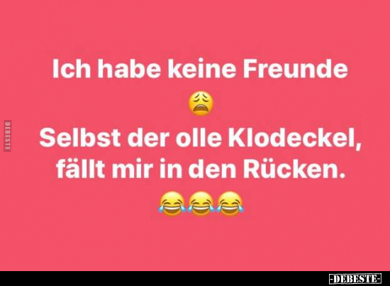 Ich habe keine Freunde..