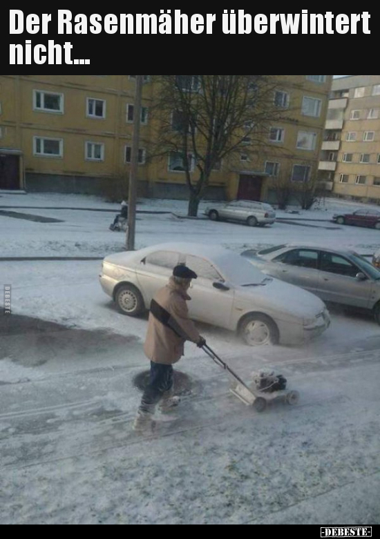 Der Rasenmäher überwintert nicht
