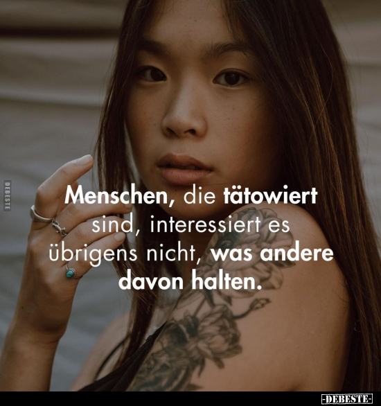 Menschen, die tätowiert sind, interessiert es übrigens.. - Lustige Bilder | DEBESTE.de
