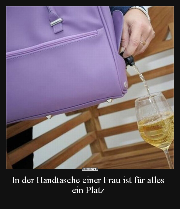 In der Handtasche einer Frau ist für alles ein Platz.. - Lustige Bilder | DEBESTE.de