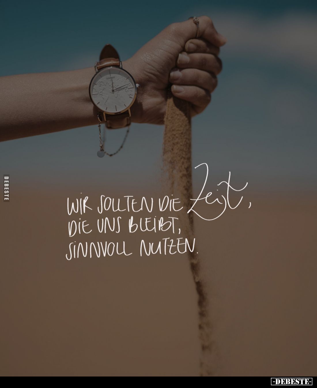 Wir sollten die Zeit, die uns bleibt, sinnvoll nutzen.