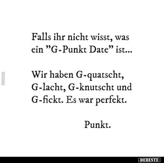 Falls ihr nicht wisst, was ein "G-Punkt Date" ist... - Lustige Bilder | DEBESTE.de