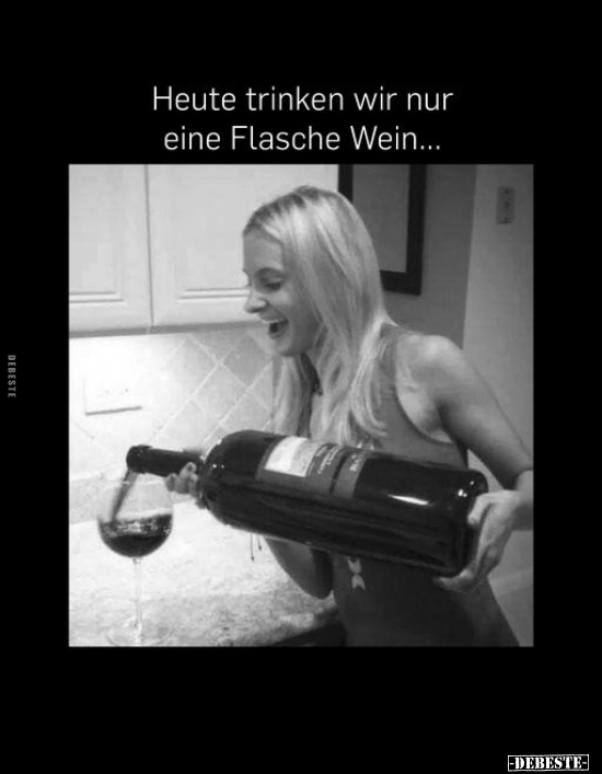 Heute trinken wir nur eine Flasche Wein... - Lustige Bilder | DEBESTE.de