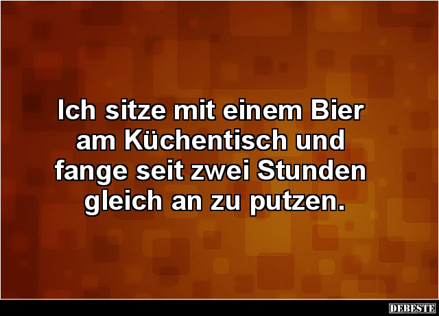 Ich sitze mit einem Bier am Küchentisch und fange.. - Lustige Bilder | DEBESTE.de