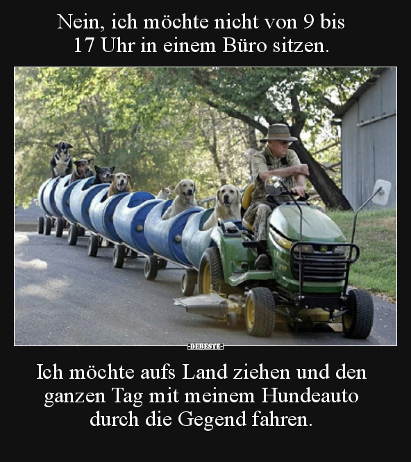 Nein, ich möchte nicht von 9 bis 17 Uhr in einem Büro..