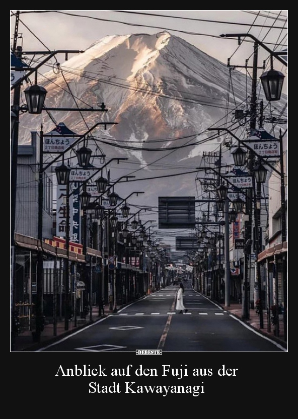 Anblick auf den Fuji aus der Stadt Kawayanagi.. - Lustige Bilder | DEBESTE.de