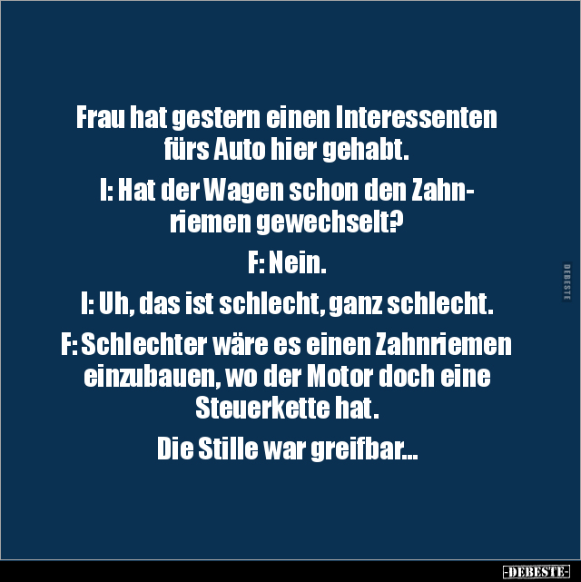 Frau hat gestern einen Interessenten fürs Auto hier gehabt... - Lustige Bilder | DEBESTE.de