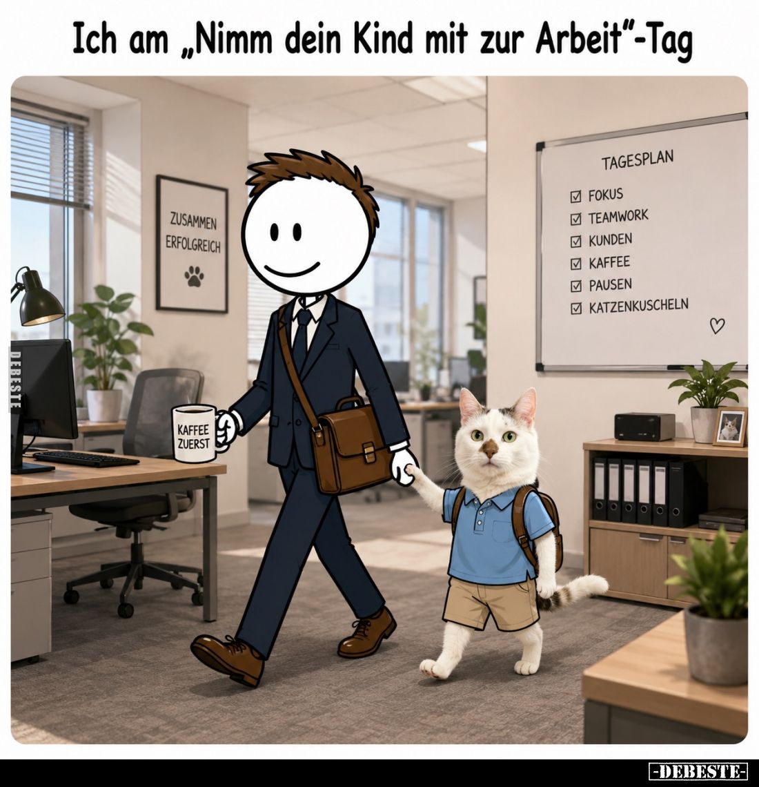 Ich am „Nimm dein Kind mit zur Arbeit"-Tag
