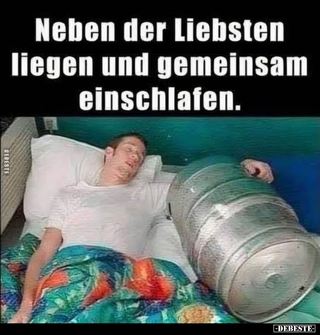 Neben der Liebsten liegen und gemeinsam einschlafen.