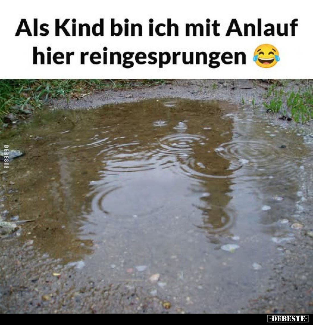 Als Kind bin ich mit Anlauf hier reingesprungen