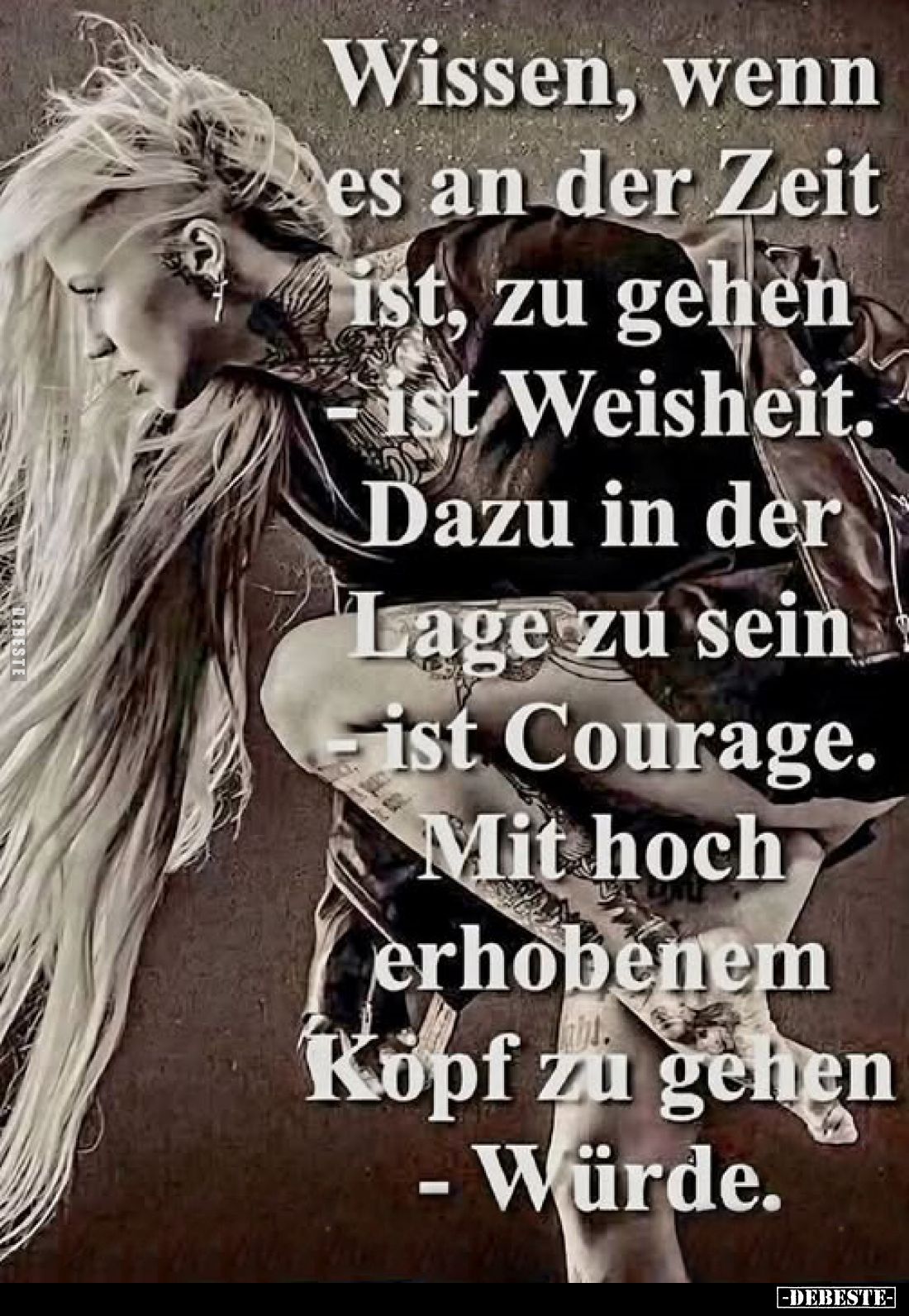 Wissen, wenn es an der Zeit ist, zu gehen ist Weisheit.. - Lustige Bilder | DEBESTE.de