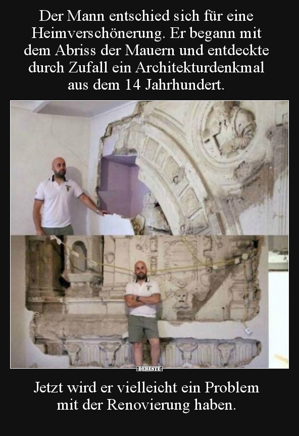 Der Mann entschied sich für eine Heimverschönerung... - Lustige Bilder | DEBESTE.de