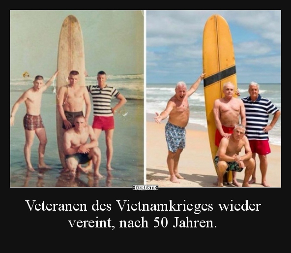 Veteranen des Vietnamkrieges wieder vereint, nach 50..