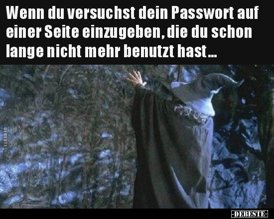 Wenn du versuchst dein Passwort auf einer Seite einzugeben..