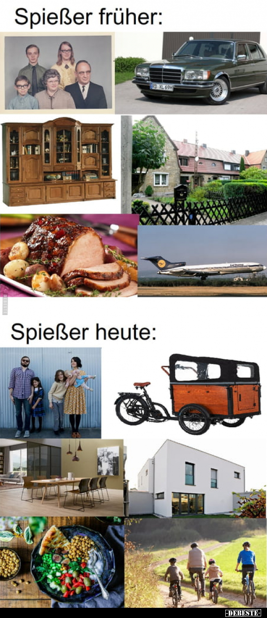 Spießer früher: / Spießer heute: