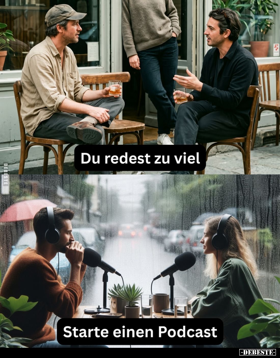 Du redest zu viel
Starte einen Podcast