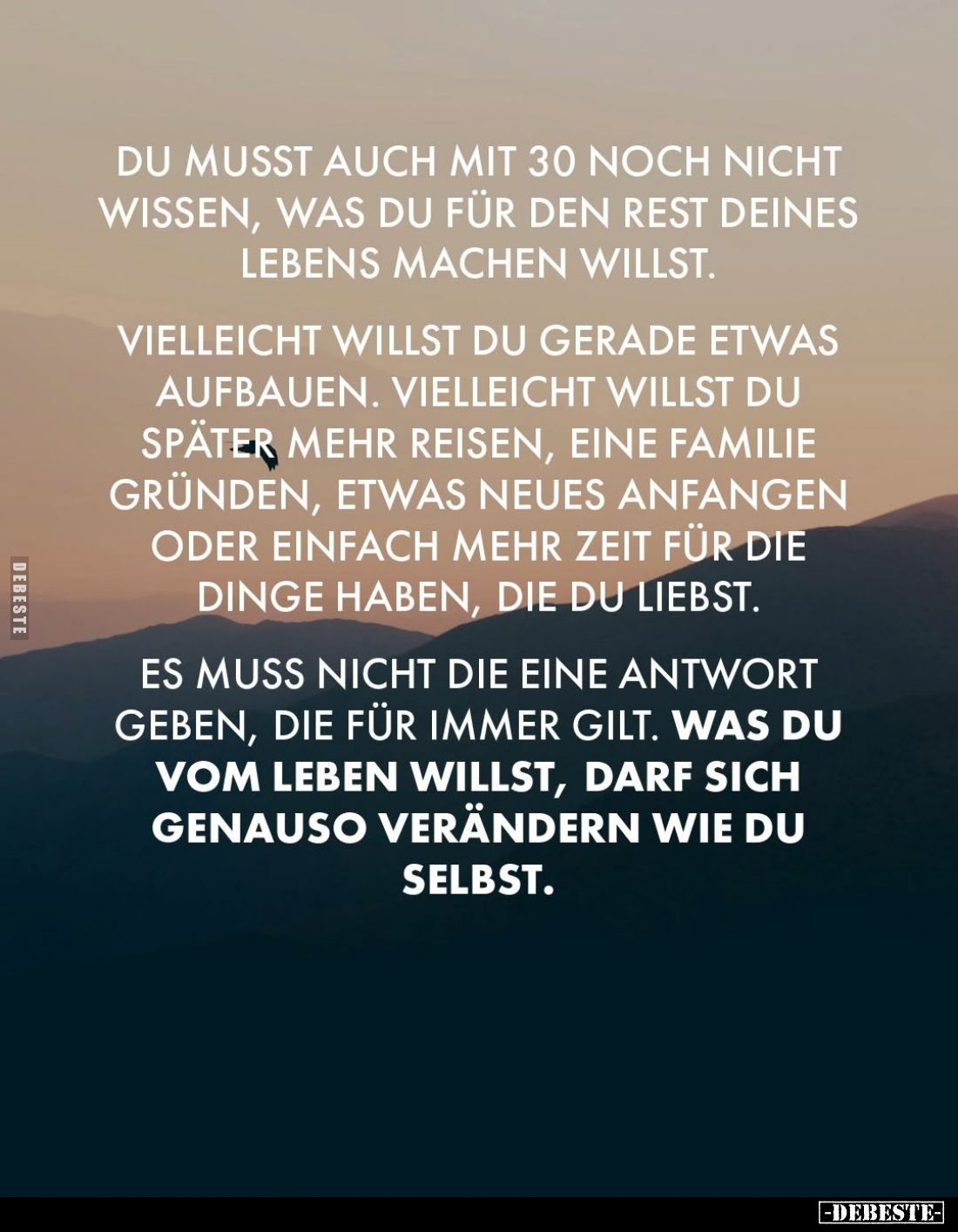 Du musst auch mit 30 noch nicht wissen, was du für den Rest deines Lebens machen willst.
Vielleicht willst du gerade etwas a...