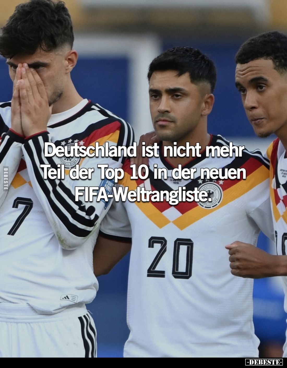 Deutschland ist nicht mehr Teil der Top 10 in der neuen FIFA-Weltrangliste.