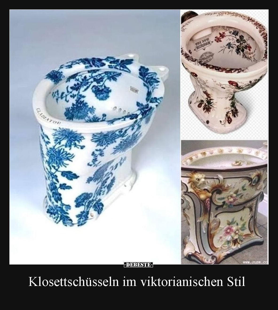 Klosettschüsseln im viktorianischen Stil