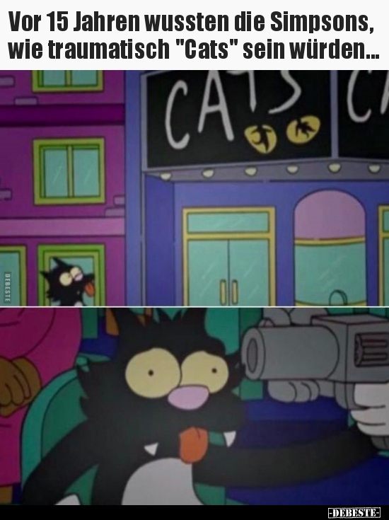 Vor 15 Jahren wussten die Simpsons, wie traumatisch "Cats".. - Lustige Bilder | DEBESTE.de