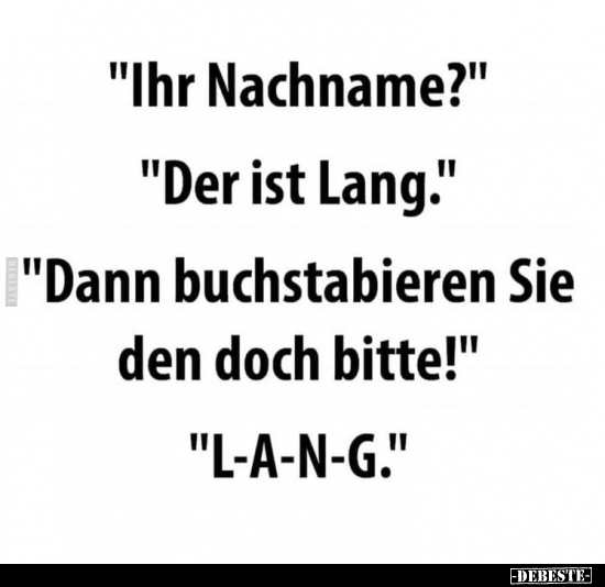 "Ihr Nachname?".. - Lustige Bilder | DEBESTE.de