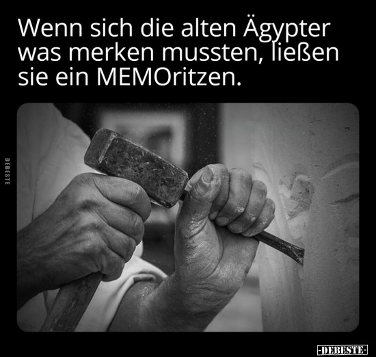 Wenn sich die alten Ägypter was merken mussten, ließen sie.. - Lustige Bilder | DEBESTE.de