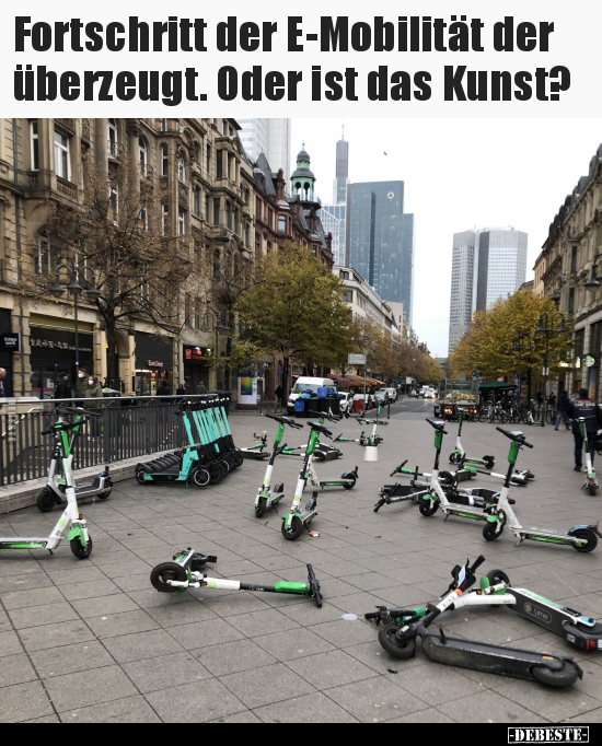 Fortschritt der E-Mobilität der überzeugt. Oder ist das Kunst?