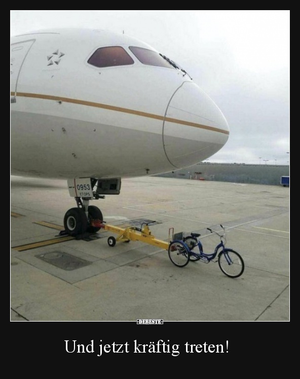 Und jetzt kräftig treten!