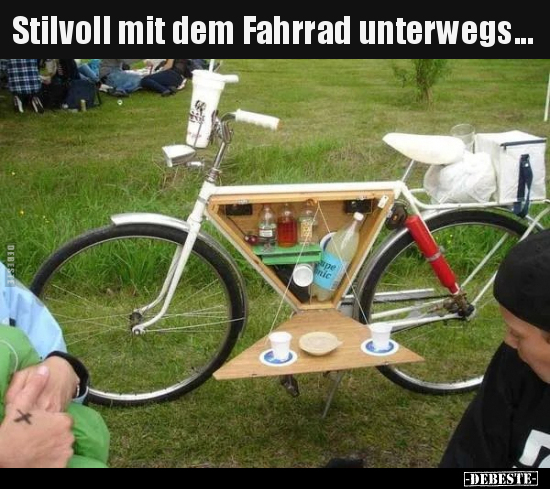 Stilvoll mit dem Fahrrad unterwegs... - Lustige Bilder | DEBESTE.de