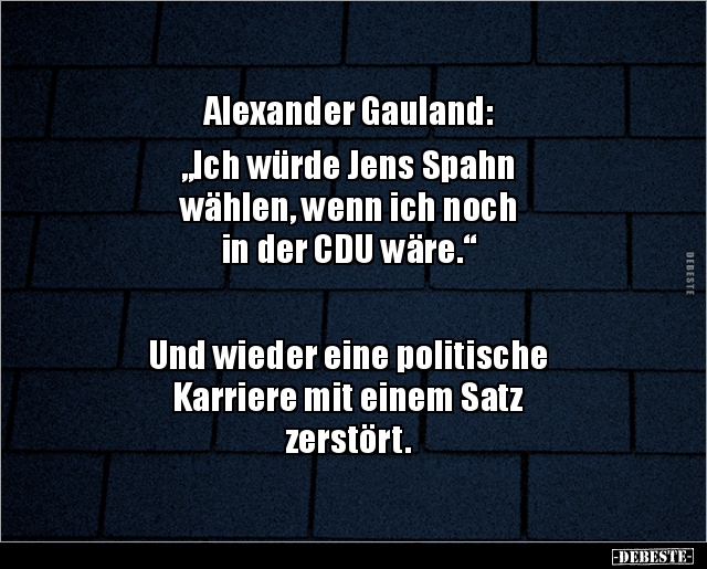 Alexander Gauland: „Ich würde Jens Spahn  wählen, wenn.. - Lustige Bilder | DEBESTE.de