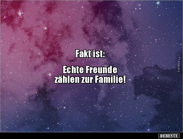 Fakt ist:  Echte Freunde zählen zur Familie!.. - Lustige Bilder | DEBESTE.de