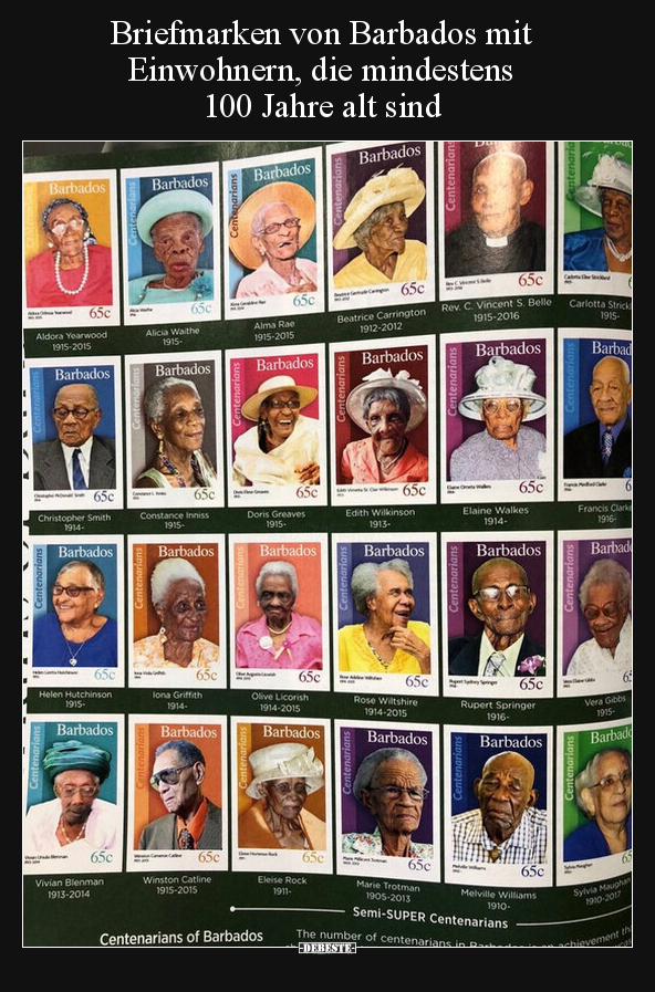 Briefmarken von Barbados mit Einwohnern, die mindestens.. - Lustige Bilder | DEBESTE.de