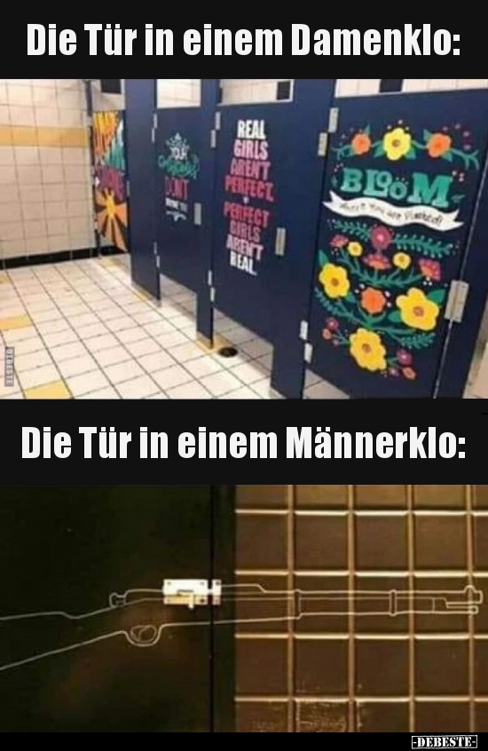 Die Tür in einem Damenklo / Männerklo.. - Lustige Bilder | DEBESTE.de