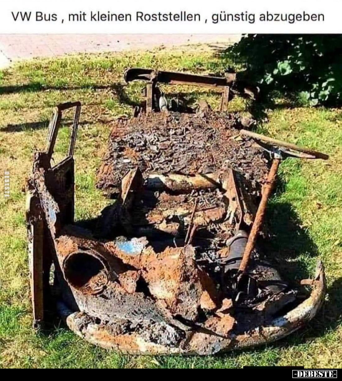 VW Bus, mit kleinen Roststellen, günstig abzugeben.
