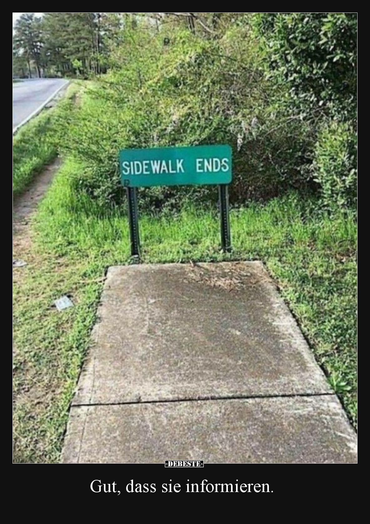Gut, dass sie informieren.